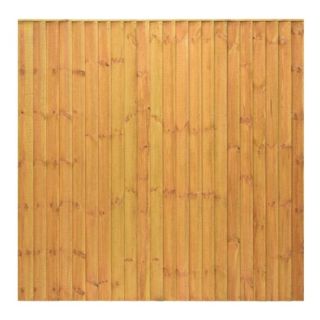Standard Featheredge Fence Panel Golden Brown
