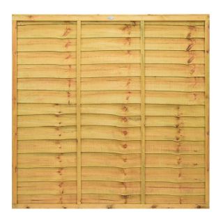 Pressure Treated Golden Brown Lap Fence Panel