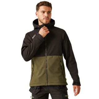 Regatta Tactical Surrender Softshell Jacket Dark Khaki Black