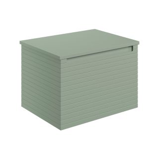 Heath 600mm Wall Hung 1 Drawer Basin Unit & Worktop Matt Willow Green