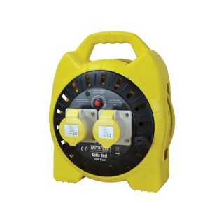 Faithfull 16A 110V 15m Semi Enclosed Cable Reel