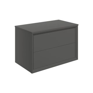 Avon 800mm Wall Hung 2 Drawer Basin Unit & Top Matt Clay