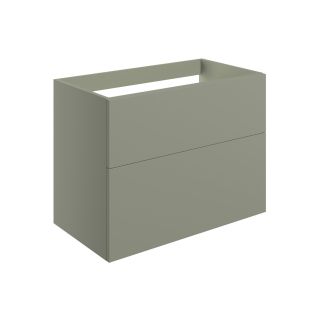Claverdon 790mm Wall Hung 2 Drawer Basin Unit Only Matt Olive Green