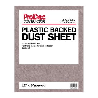 Rodo 3.7 x 2.7m Prodec Contractor Poly Back Cotton Twill Dust Sheet