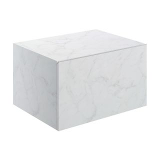 Stoneleigh 600mm Wall Hung Storage Drawer White Marble