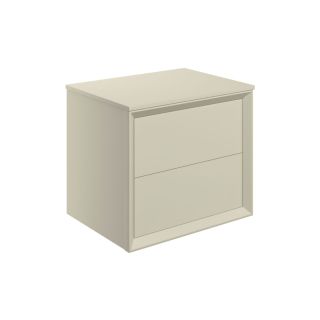 Avon 600mm Wall Hung 2 Drawer Basin Unit & Top Matt Cotton