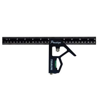 Faithfull 300mm Prestige Combination Square Black Aluminium