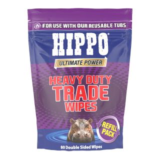 Hippo Heavy Duty Wipes Refill Pack 80 Pack