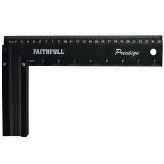 Faithfull 250mm Prestige Try Square Black Aluminium