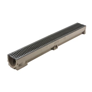 ACO 1000mm RainDrain Channel with Cast Iron Grating B125