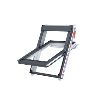 Keylite 780 x 980mm Centre Pivot Hi Therm Glazing Roof Window Polar White PVC