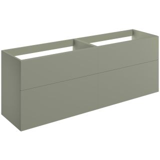 Claverdon 1180mm Wall Hung 4 Drawer Basin Unit Only Matt Olive Green