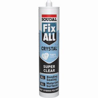 Soudal 290ml Fix ALL Sealant Adhesive Crystal Clear