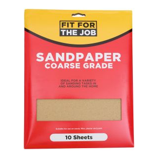 Rodo Fit For The Job Coarse Grade Sandpaper 10 Pack