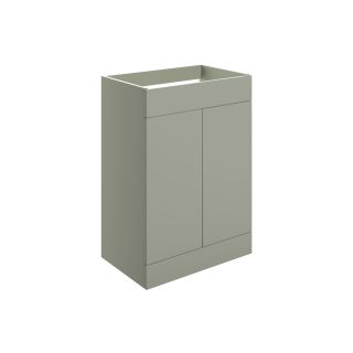 Claverdon 590mm Floor Standing 2 Door Basin Unit Only Matt Olive Green