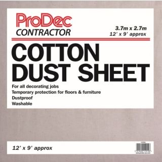 Rodo 3.7 x 2.7m Prodec Contractor Cotton Twill Dust Sheet