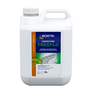 Bostik 5Ltr Cementone Freeflo Waterproofer, Plasticiser & Retarder