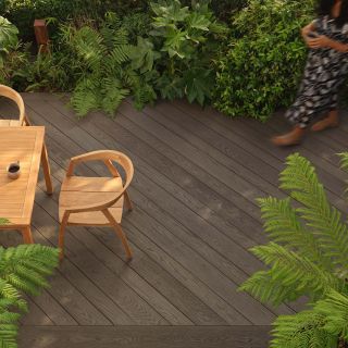 Millboard 32 x 176mm 3.6m Enhanced Grain Decking Board Ebony Grey