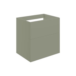 Claverdon 590mm Wall Hung 2 Drawer Basin Unit Only Matt Olive Green