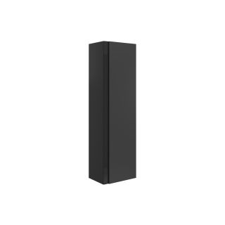 Henley 350mm Wall Hung 1 Door Tall Unit Matt Black & Glass