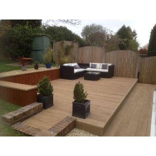 Millboard 32 x 176mm 3.6m Enhanced Grain Decking Board Golden Oak