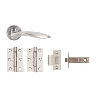 Dale Open Privacy Boxed Door Pack with Dual Finish Handles, 3 2BB Hinges & 63mm Latch