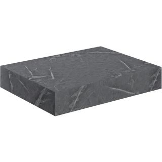 Stoneleigh 600mm Wall Hung Basin Shelf Grey Marble