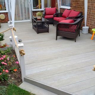 Millboard 32 x 176mm 3.6m Enhanced Grain Decking Board Smoked Oak
