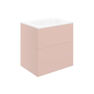 Claverdon 610mm Wall Hung 2 Drawer Basin Unit & Basin Matt Antique Rose