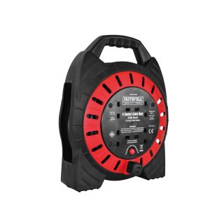 Faithfull 13A 240V 10m 4 Socket Semi Enclosed Cable Reel