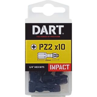 DART 25mm PZ2 Impact Driver Bit 10 Pack