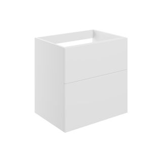 Claverdon 590mm Wall Hung 2 Drawer Basin Unit Only Matt White
