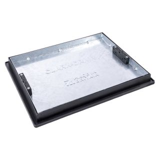 Clark Drain 600 x 450 x 46mm 5T Recessed Manhole Cover & Frame with Internal Seal & Lock Galvanised Steel