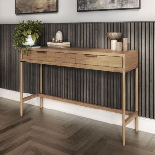 Acoustic Slat Wall Panel 2400 x 605 x 22mm Smoked Oak