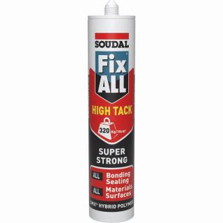 Soudal 290ml Fix ALL High Tack Sealant Adhesive White