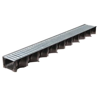 ACO 1000mm HexDrain Channel with Galvanised Steel Grating