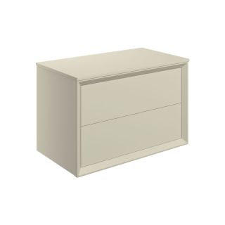 Avon 800mm Wall Hung 2 Drawer Basin Unit & Top Matt Cotton