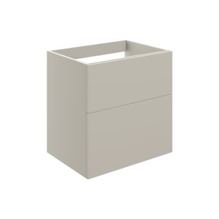 Claverdon 590mm Wall Hung 2 Drawer Basin Unit Only Matt Latte