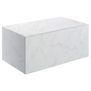 Stoneleigh 800mm Wall Hung Storage Drawer White Marble