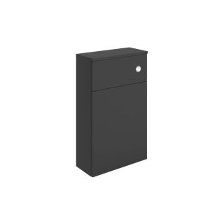 Henley 500mm WC Unit Matt Black & Glass