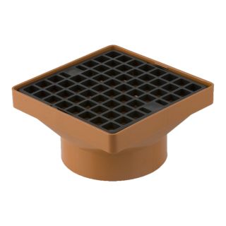 Brett Martin 160 x 160mm Underground Square Hopper with 110mm Solvent Socket
