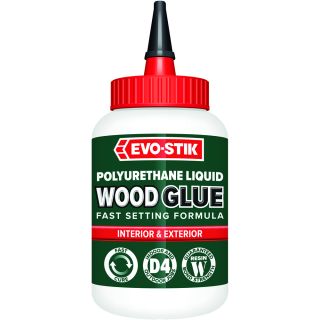 Evo-Stik 500ml Resin D4 'W' 5 Min Polyurethane Waterproof Wood Adhesive Clear