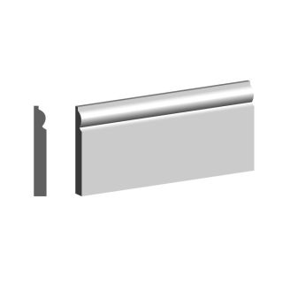 18 x 119mm 4.4m Primed MDF Torus Skirting FSC®