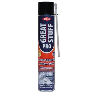 DuPont 750ml Great Stuff Pro Acoustic Fire Rated Straw Foam Pink