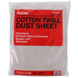 Rodo 3.7 x 2.7m Prodec Cotton Twill Dust Sheet