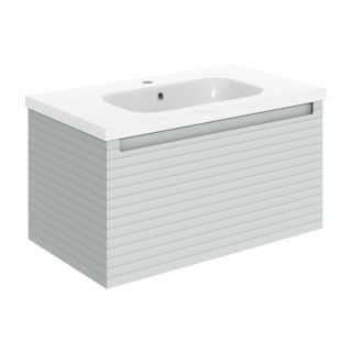 Heath 815mm Wall Hung 1 Drawer Basin Unit & Basin Matt Mineral Grey