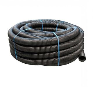 100mm x 50m Land Drain Perforated Coil Black
