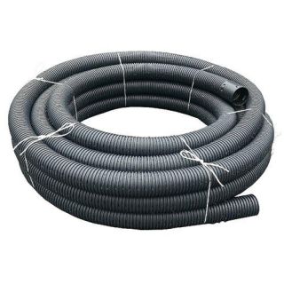 100mm x 25m Land Drain Perforated Coil Black