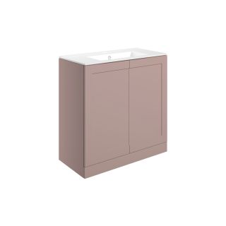 Feldon 815mm Floor Standing 2 Door Basin Unit & Basin Matt Peony