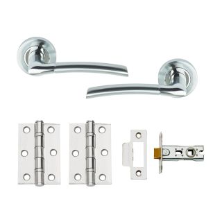 Dale Plus Boxed Door Pack with Dual Finish Handles, 3 2BB Hinges & 63mm Latch
